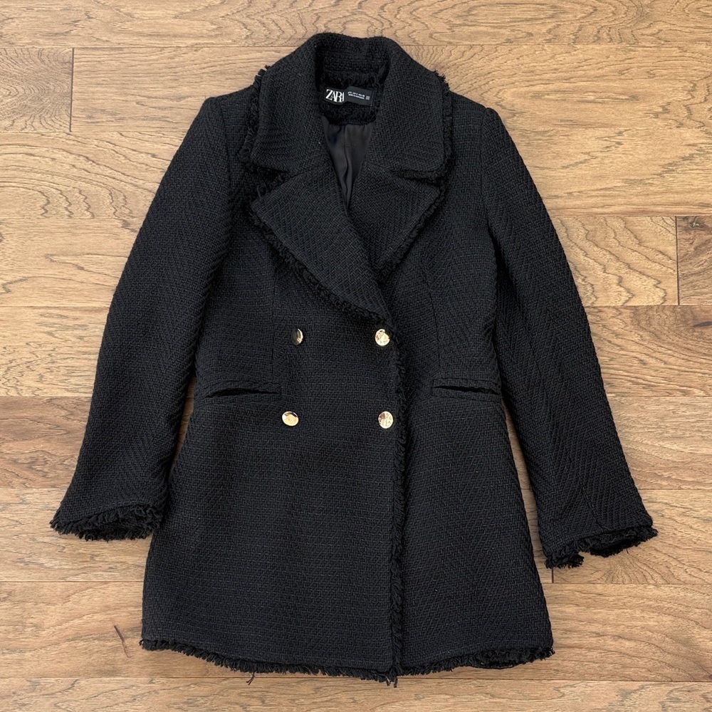 ZARA Tweed Long Coat